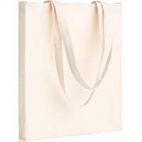 6 paquetes de 38 x 42 cm bolsa de algodón reutilizable para la compra de comestibles- bolsas naturales- lona- adecuado…